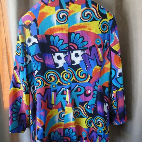 90s vintage Sunny leigh 100% silk woman jacket - Picture 4 of 5